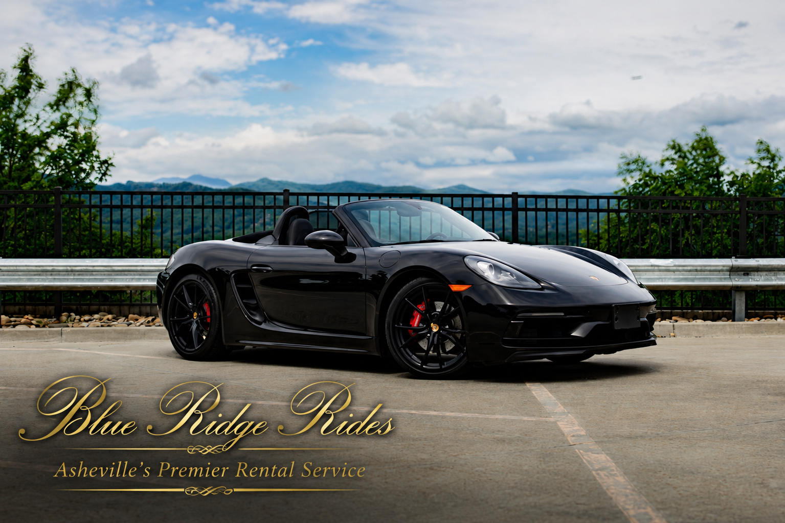 2018 Porsche 718 Boxster GTS convertible available for rent in Asheville NC